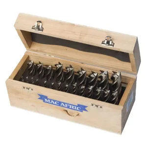 MAC AFRIC 23 PCS End Mill Set - Round Shank - 3-25MM